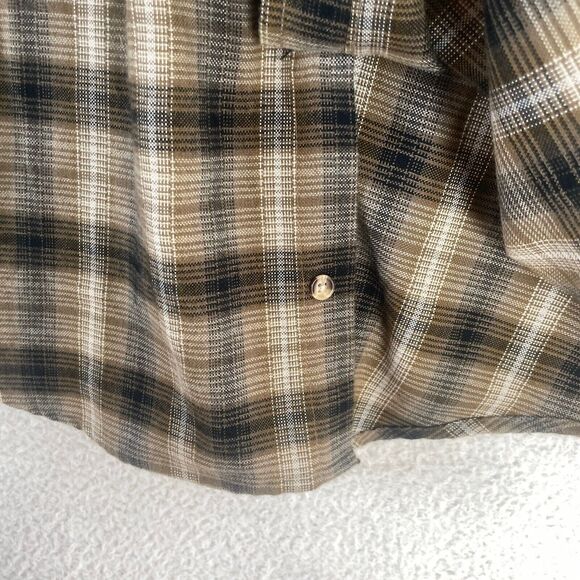 VTG Northwest Territory Flannel Shacket Mens Large Beige Plaid Nylon Lined - Picture 11 of 13